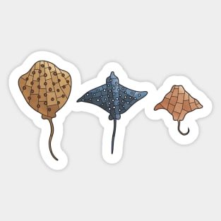 3 Stingrays Sticker